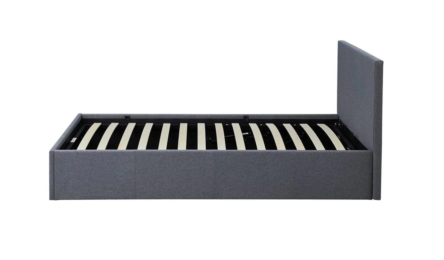 Heathdon Single End Lift Ottoman Bed Grey Modern Bedroom Storage - Image 5