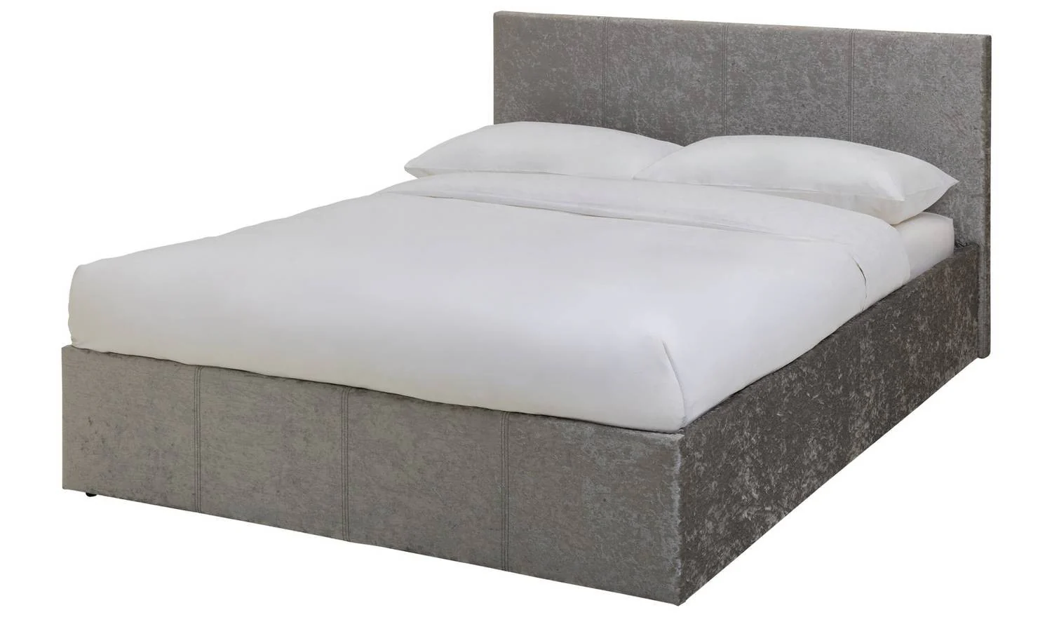 Heathdon Small Double End Lift Ottoman Bed Silver Modern Bedroom Furniture - Image 3