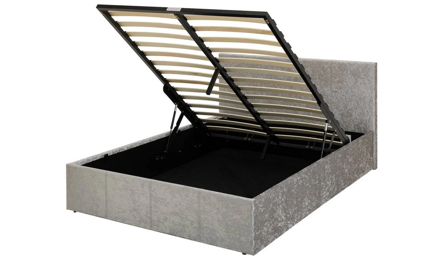 Heathdon Small Double End Lift Ottoman Bed Silver Modern Bedroom Furniture - Image 5