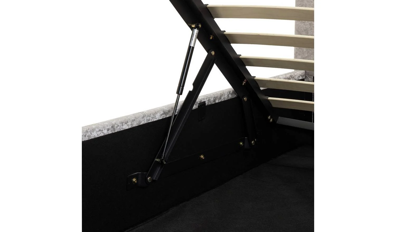 Heathdon Small Double End Lift Ottoman Bed Silver Modern Bedroom Furniture - Image 6