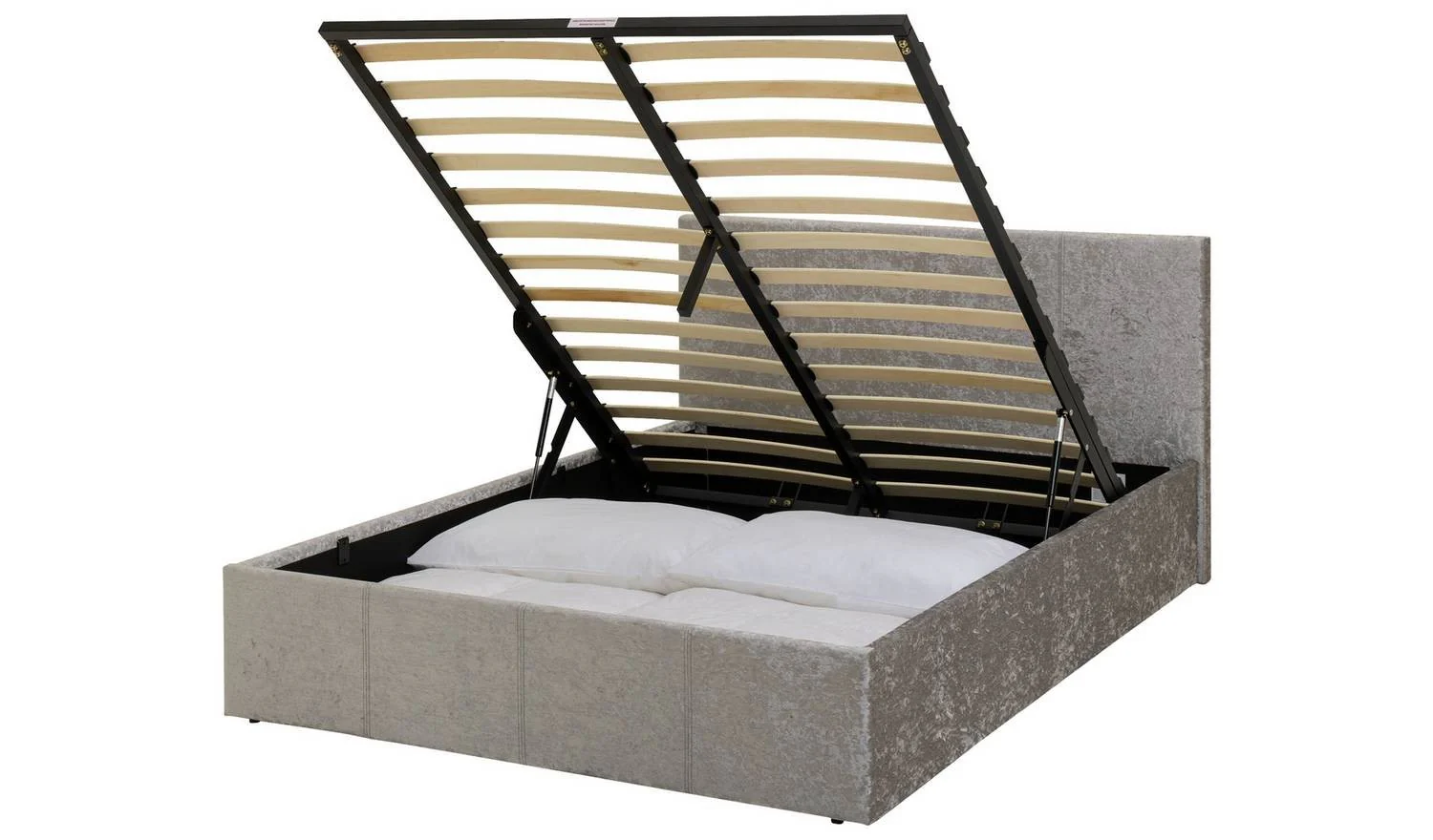 Heathdon Small Double End Lift Ottoman Bed Silver Modern Bedroom Furniture - Image 9