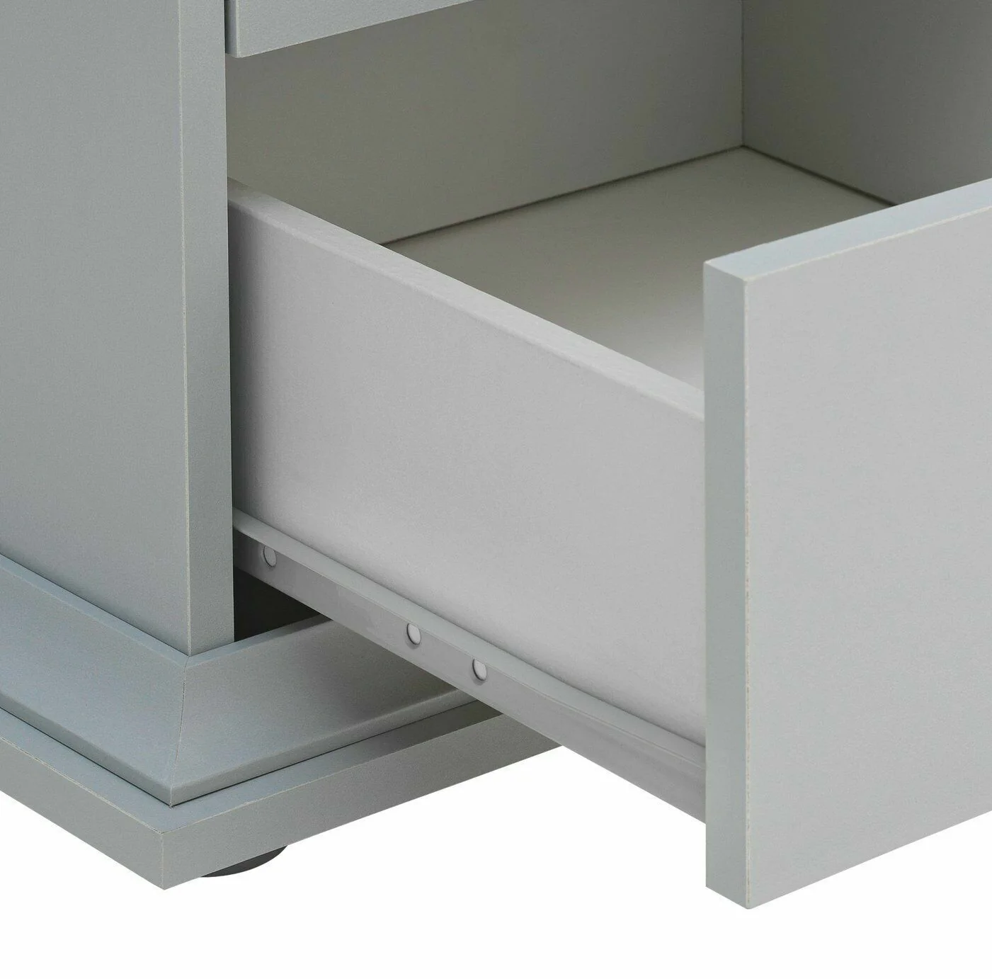Heathland 2 Drawer Bedside Table Grey Modern and Functional Bedroom Storage - Image 6