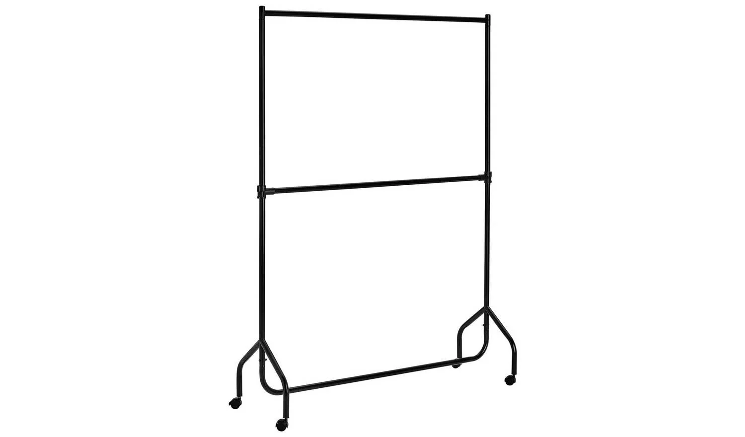 Heavy Duty 4 feet Clothes Rail Black Garment Rail Wardrobe Storage - Image 6