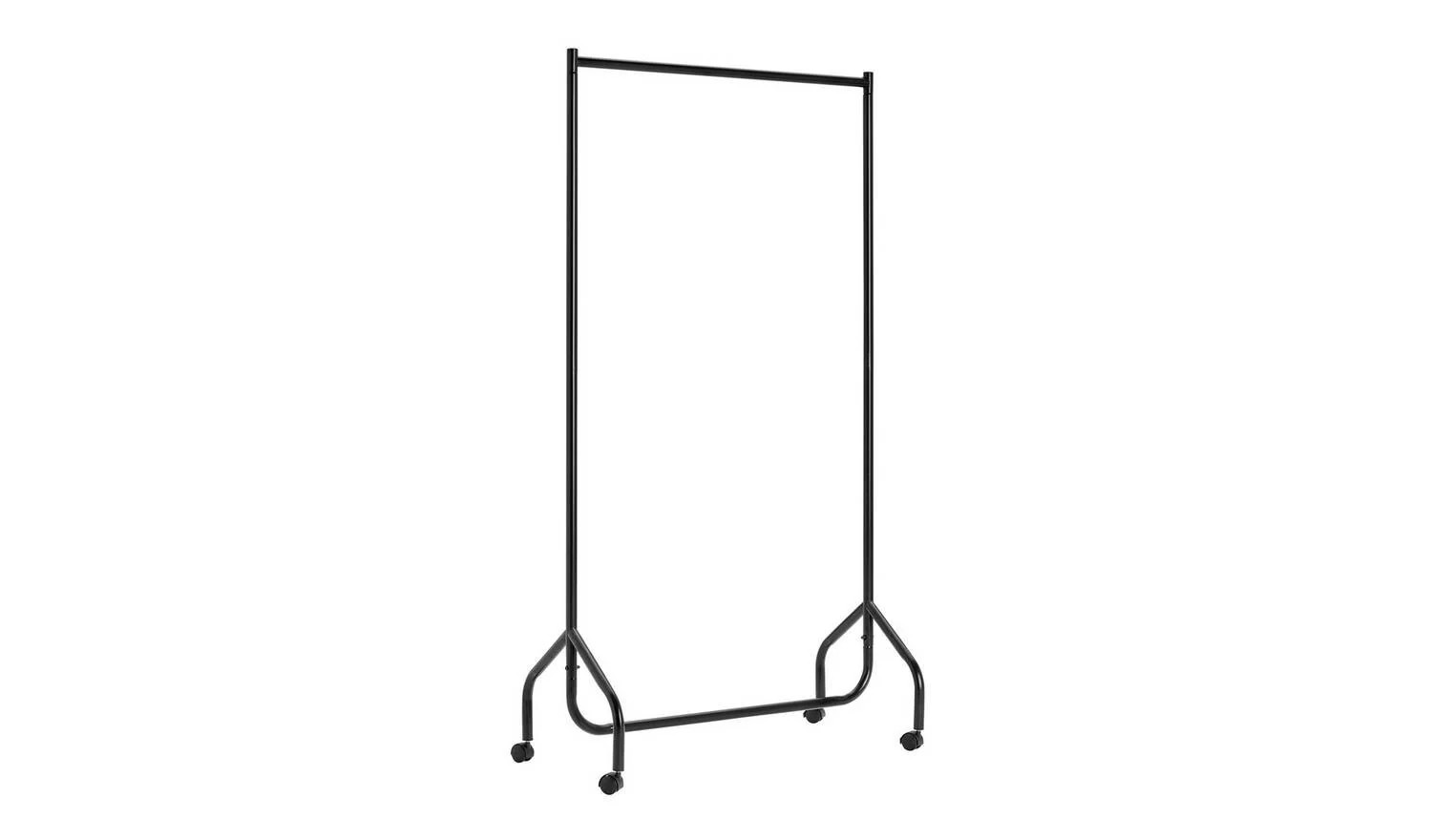 Heavy Duty Single 4 Feet Clothes Rail Black Portable Freestanding Design - Image 5