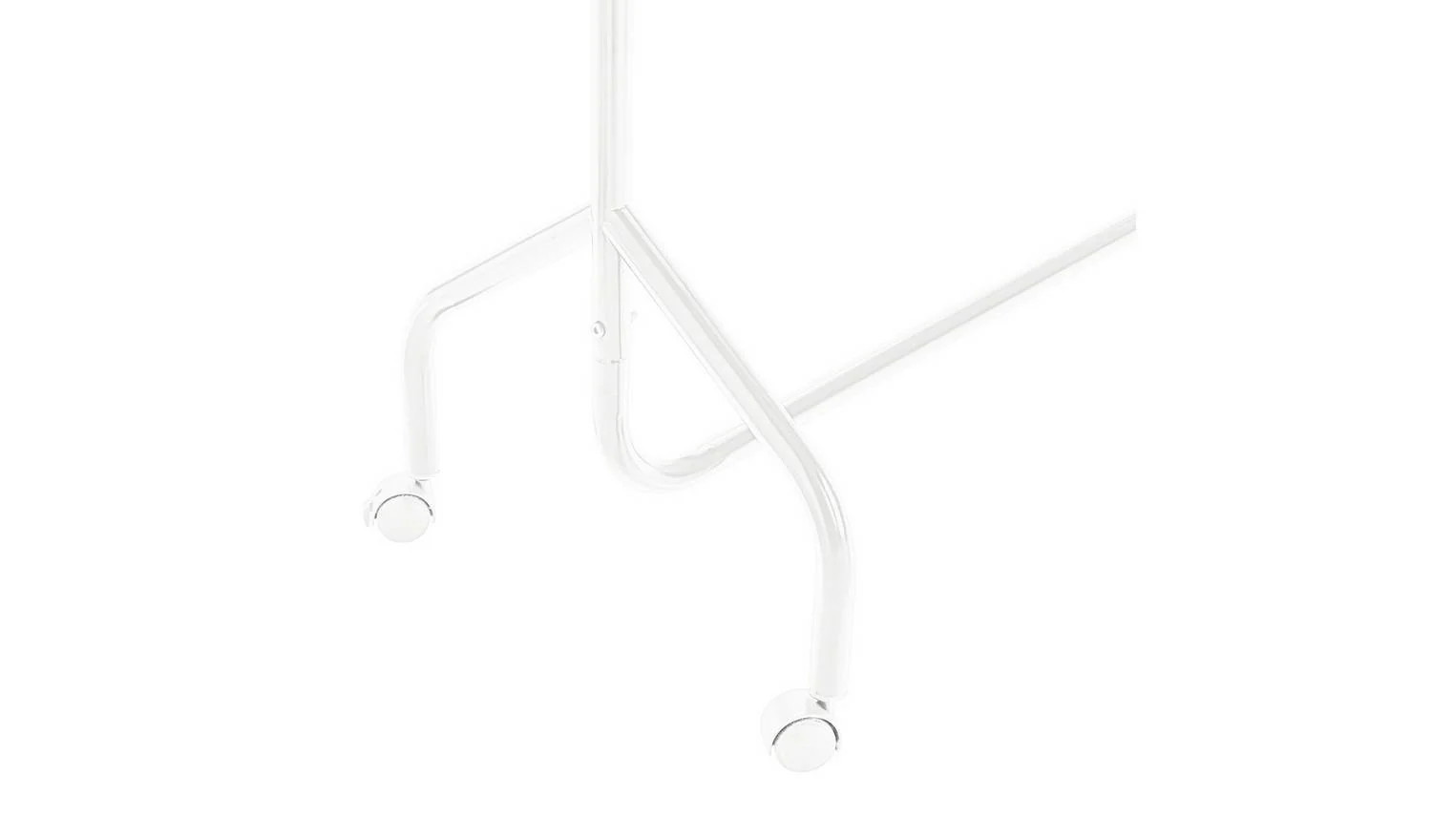 Heavy Duty Single 4 Feet Clothes Rail White Freestanding Garment Rail - Image 7