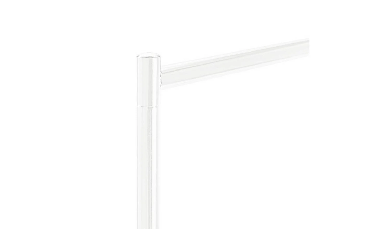 Heavy Duty Single 4 Feet Clothes Rail White Freestanding Garment Rail - Image 8