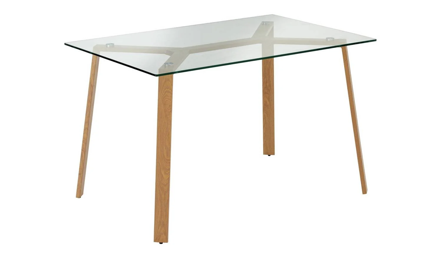 Helena Glass Dining Table & 4 Grey Chairs Contemporary Design Dining - Image 3