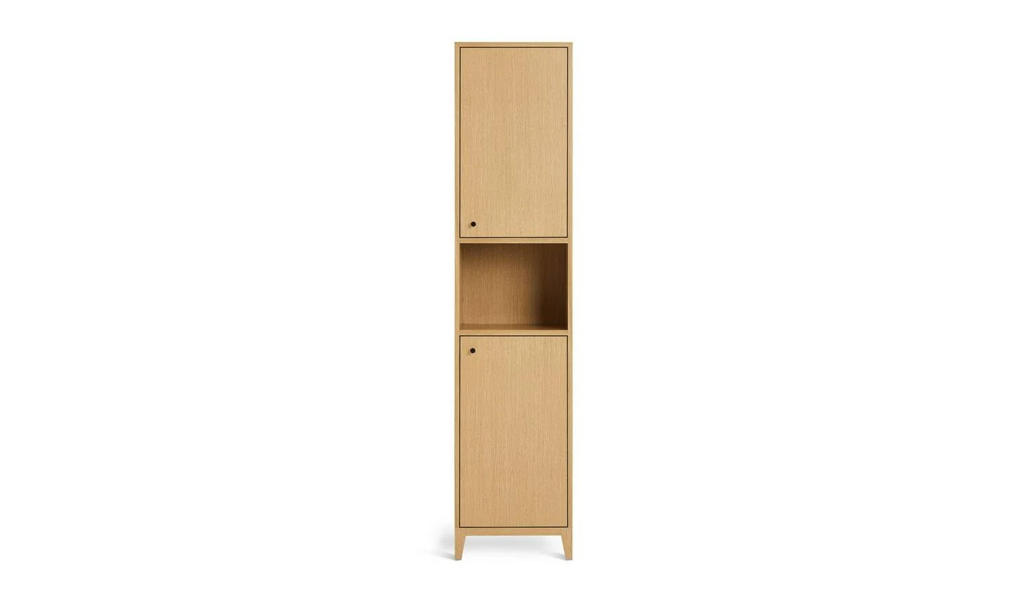 Herson Tallboy Oak Storage Organiser Bathroom Furniture - Image 5