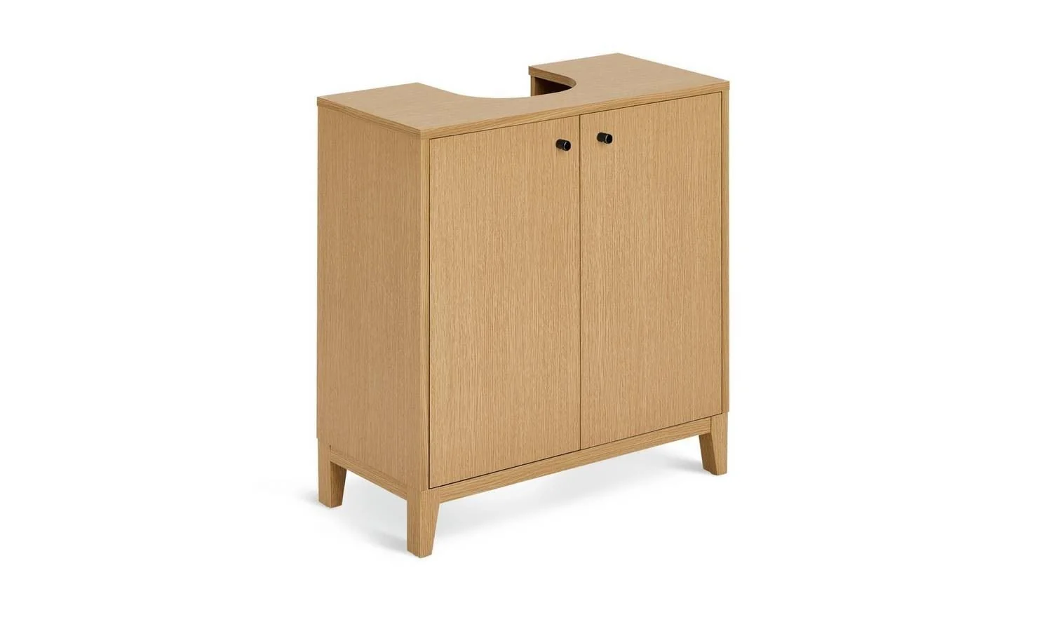 Herson Undersink Unit Oak Bathroom Storage Cabinet Organiser Furniture - Image 3