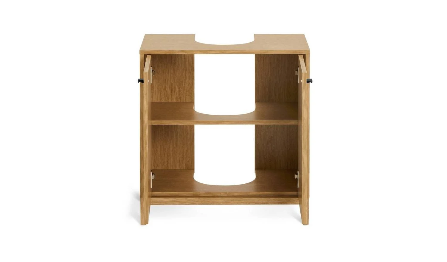 Herson Undersink Unit Oak Bathroom Storage Cabinet Organiser Furniture - Image 4