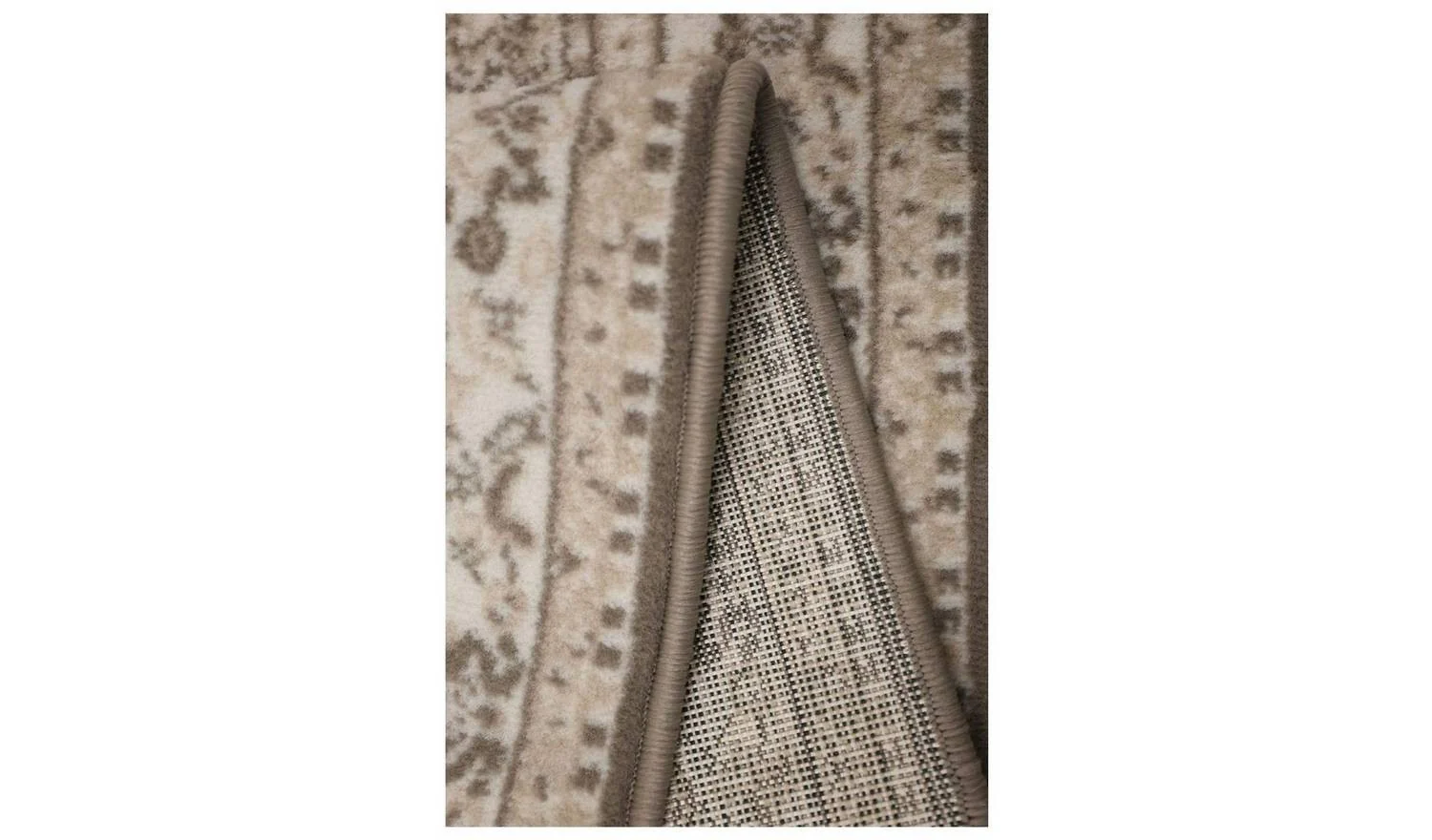 Homemaker Bukhura Traditional Taupe Cut Pile Rug 160x230cm Classic Home Decor - Image 3