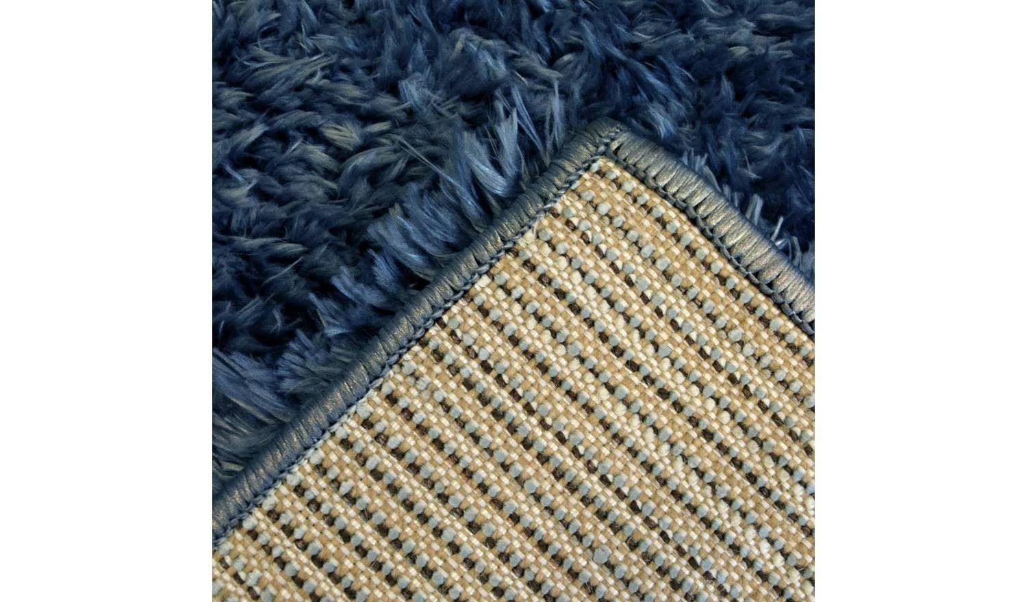 Homemaker Supersoft Plain Navy Shaggy Rug 80x150cm Living Room Floor - Image 4