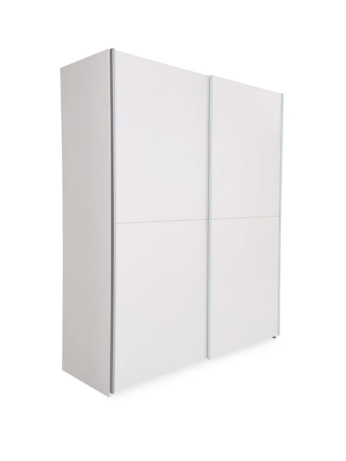 Houston 150cm 2 Sliding Door Wardrobe White Bedroom Storage Cabinet UK - Image 3