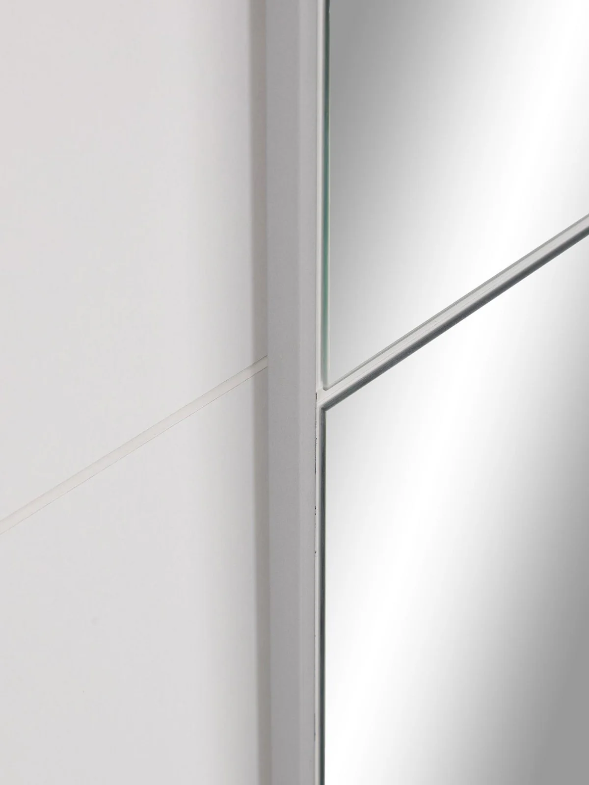 Houston 150cm Sliding Door Wardrobe 1 Door White & 1 Door Mirror | Space Saving - Image 5