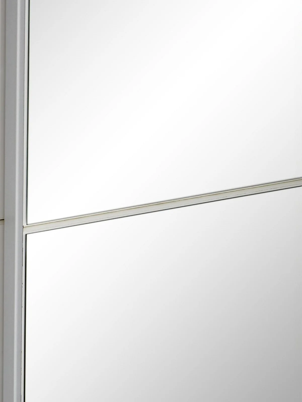 Houston 150cm Sliding Door Wardrobe White | 2 Full Mirror Doors | Large Storage - Image 5