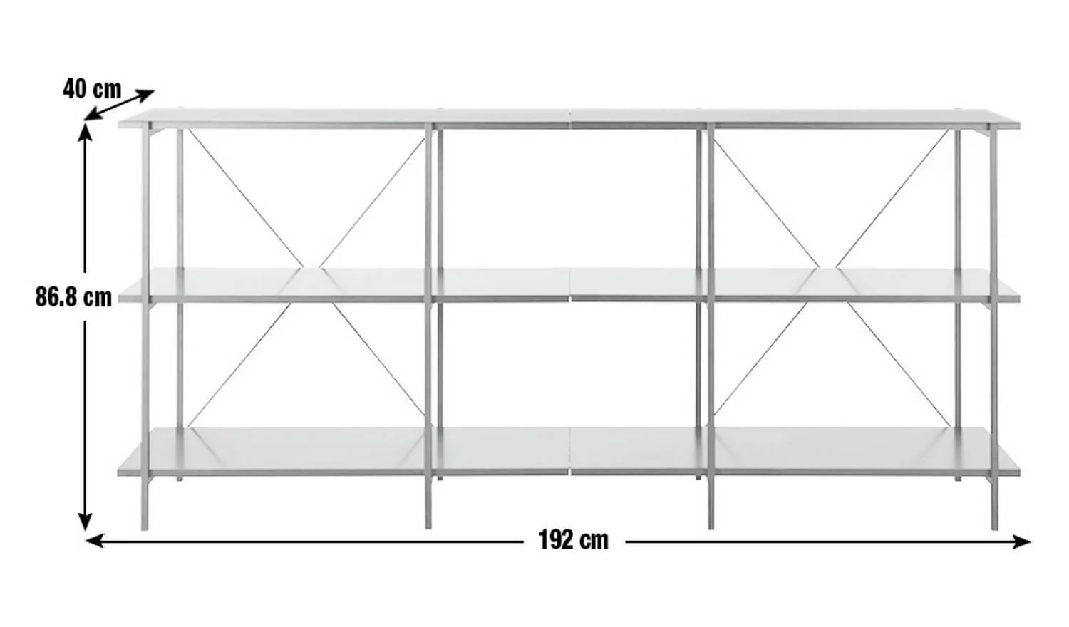 Huckley Industrial Shelving Unit Black Storage Organiser Display Shelf - Image 2