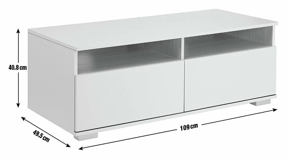 Hygena Modular TV Unit with White and Oak Finish Stylish Media Storage Solution - Image 4