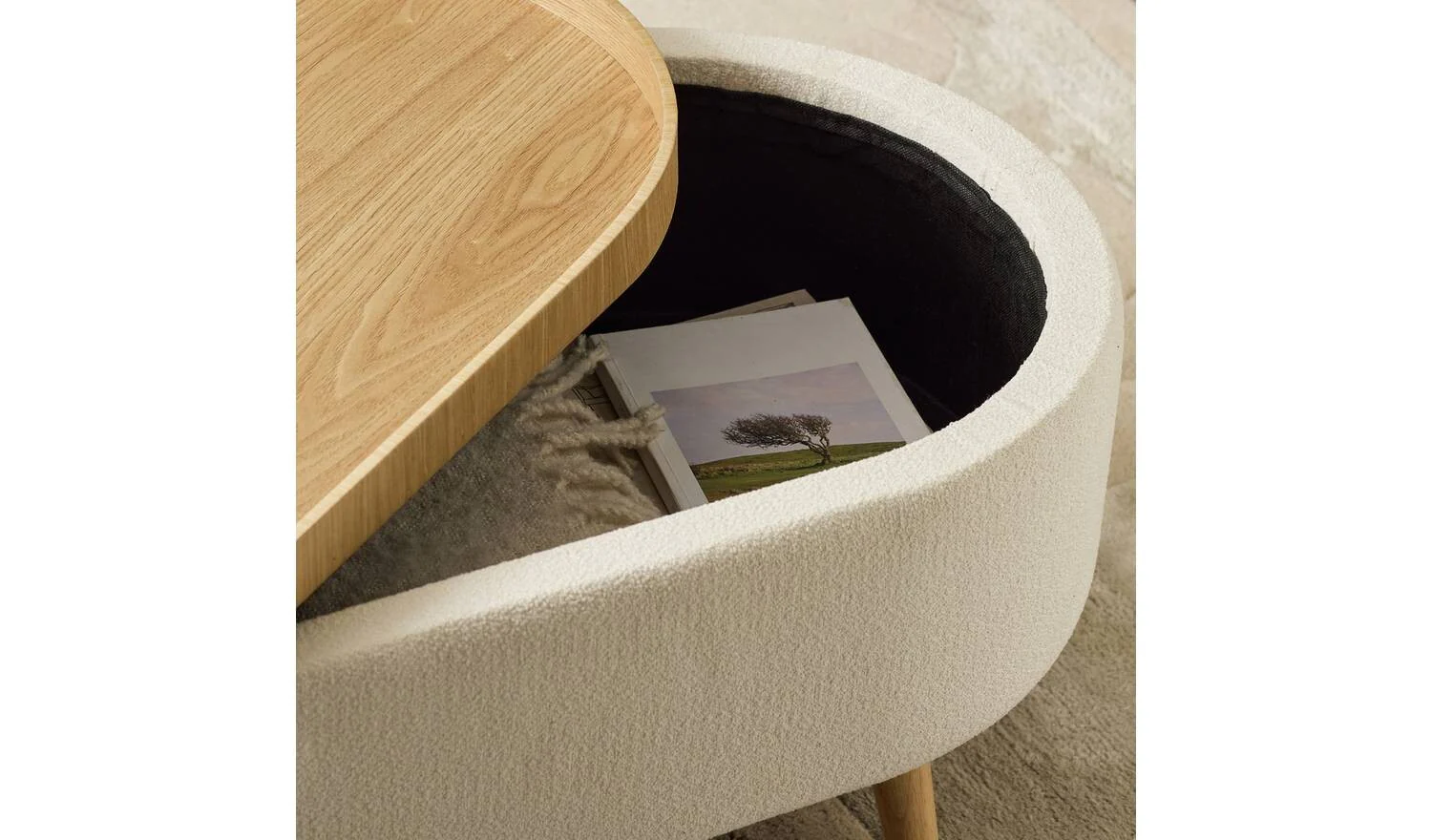 Ingo Coffee Table Cream Modern Living Room Furniture Storage - Image 5