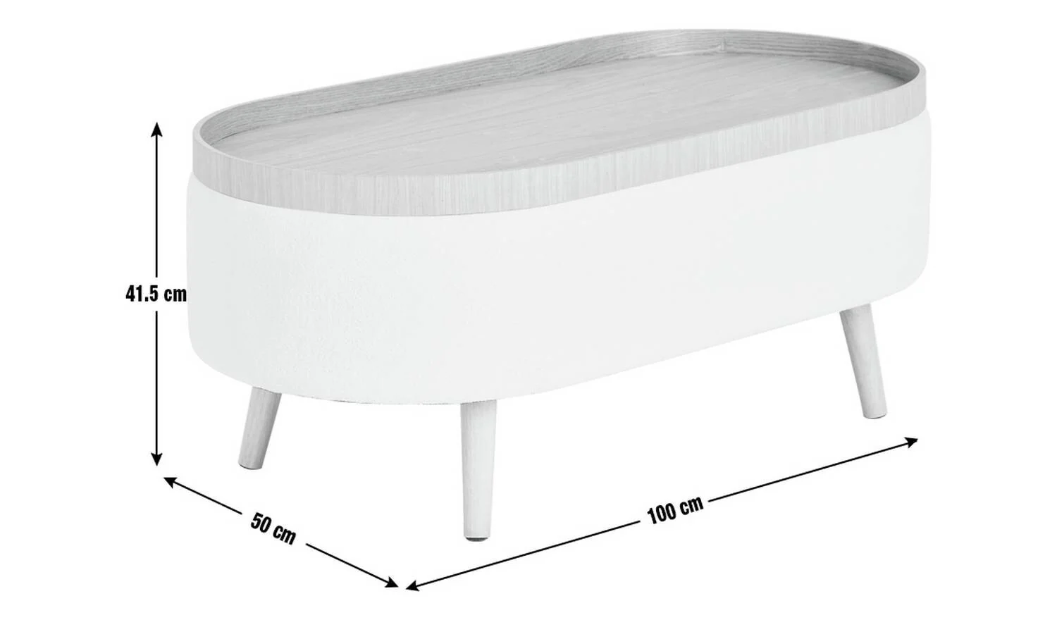 Ingo Coffee Table Cream Modern Living Room Furniture Storage - Image 8
