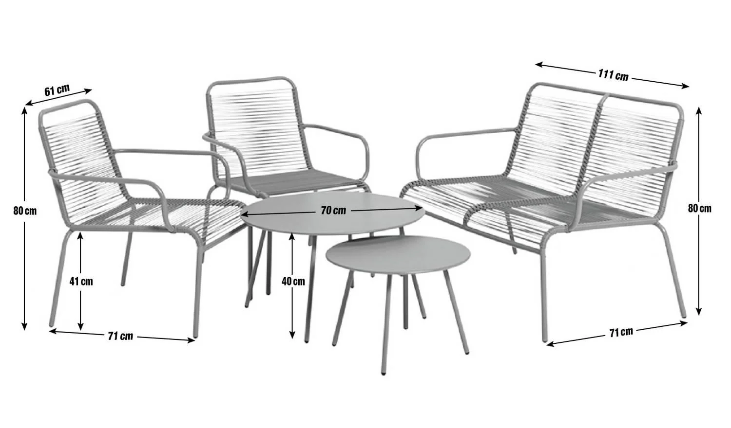 Ipanema 4 Seater Rattan Effect Garden Sofa Set Patio Lounge Furniture - Image 2