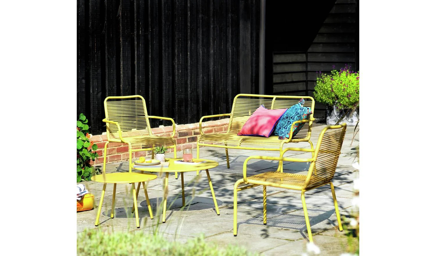 Ipanema 4 Seater Rattan Effect Garden Sofa Set Patio Lounge Furniture - Image 3