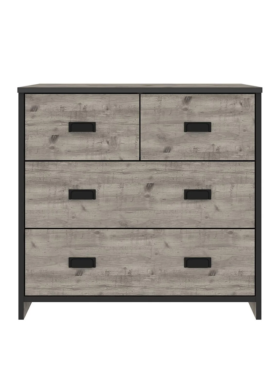 Jackson 4 Piece Package - Kids 2 Door 1 Drawer Wardrobe & Chest & Bedside & Desk - Image 2