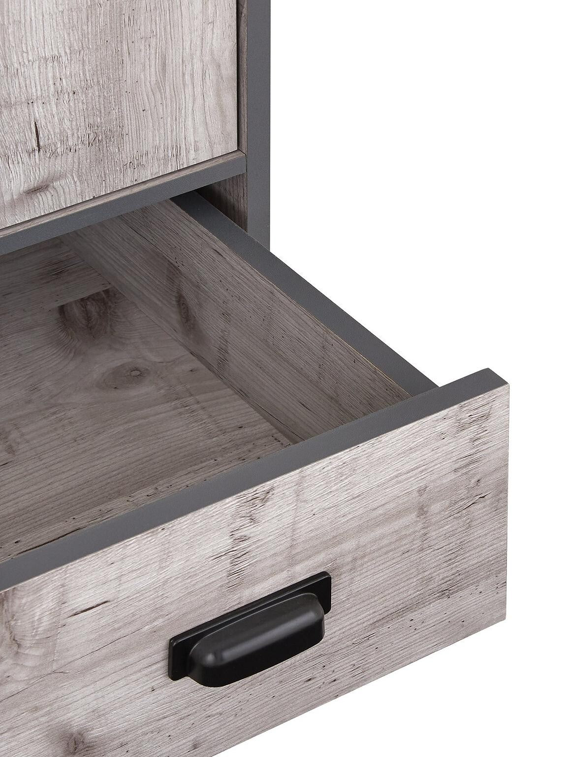 Jackson 4 Piece Package - Kids 2 Door 1 Drawer Wardrobe & Chest & Bedside & Desk - Image 4