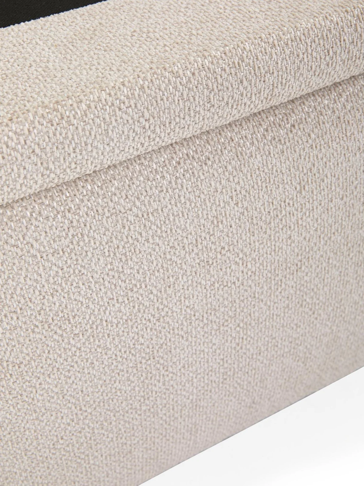 Jasper Lift Up Storage Double Bed Ivory | Winged Headboard | Ottoman Base - Image 6