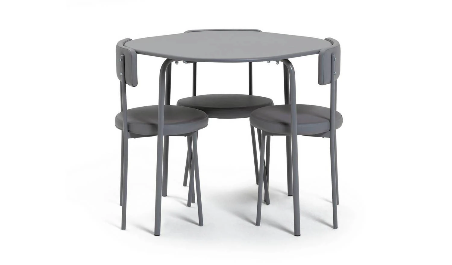 Jayla Metal Grey Dining Table & 4 Grey Chairs - Image 7