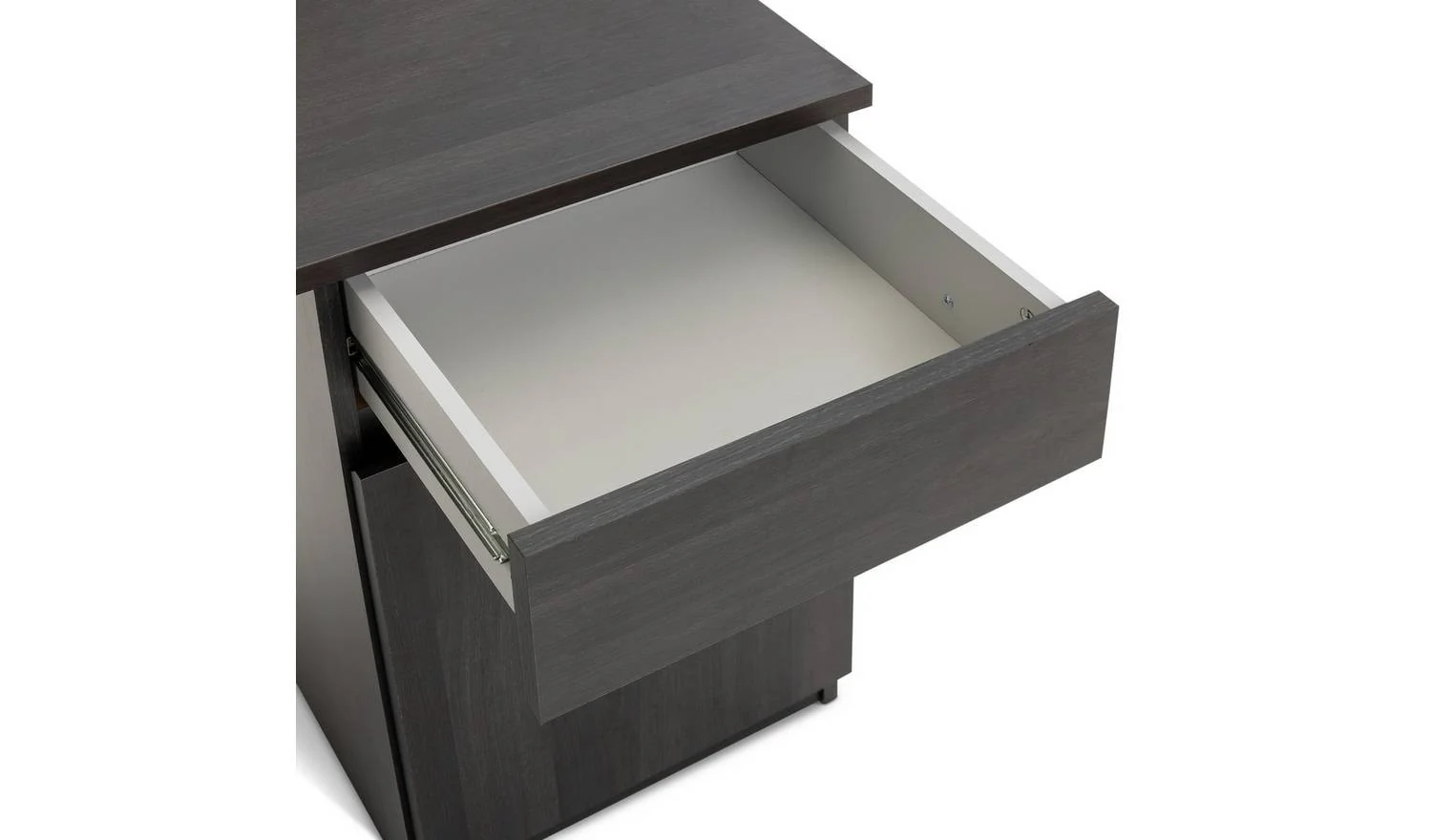 Jenson 1 Drawer Office Desk Black & Brown Modern Home Office Furniture - Image 5