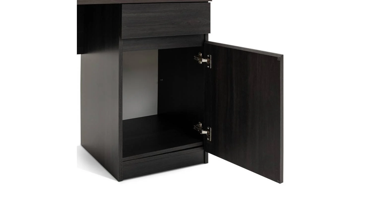 Jenson 1 Drawer Office Desk Black & Brown Modern Home Office Furniture - Image 6