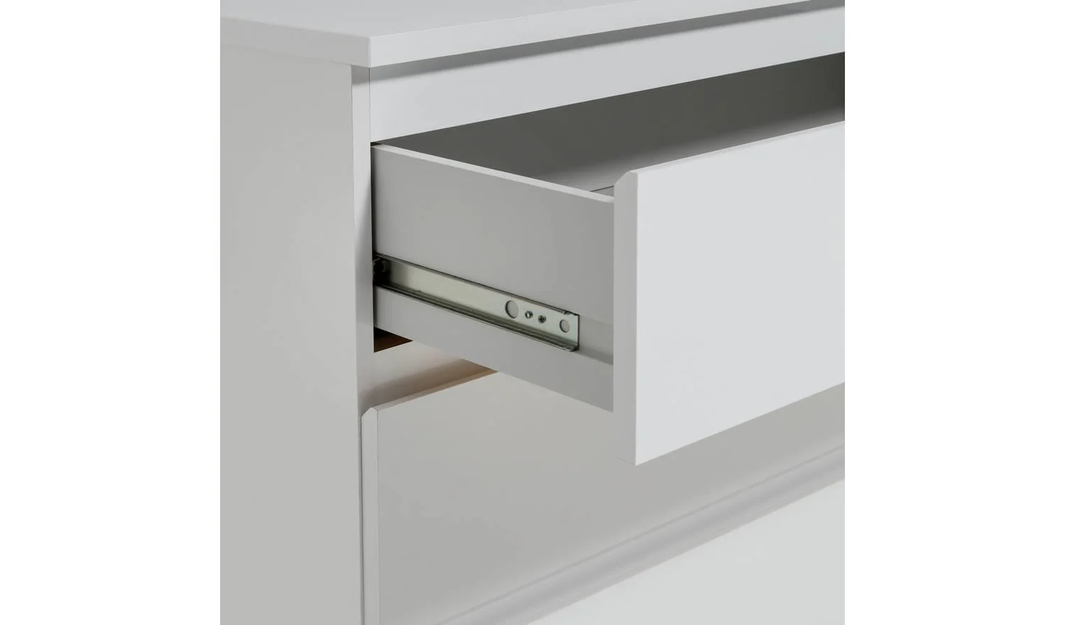 Jenson 3 Drawer Chest Matte White Storage Organiser Bedroom Furniture - Image 2