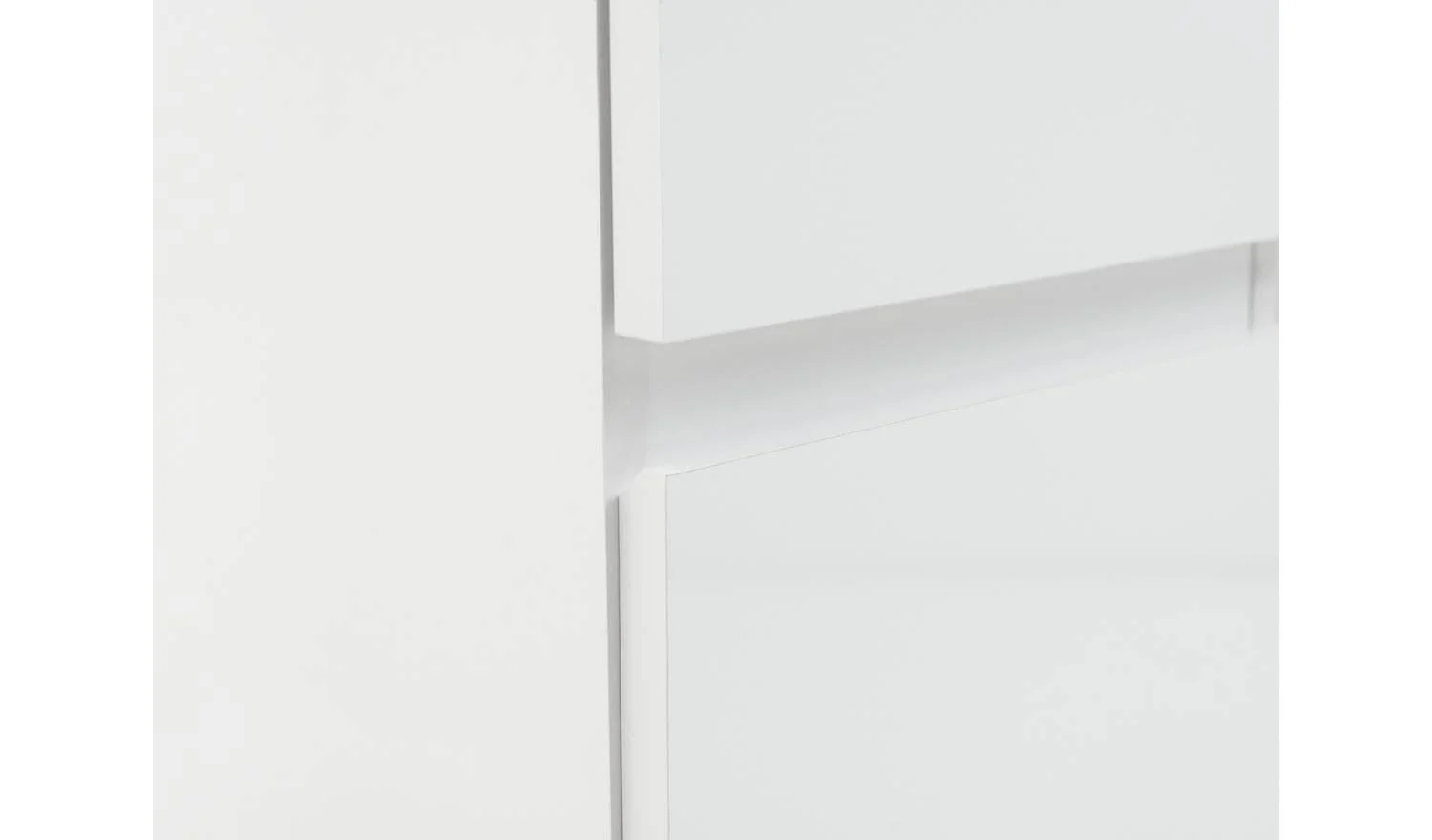 Jenson Double Pedestal Dressing Table Matte White Modern Bedroom Furniture - Image 7