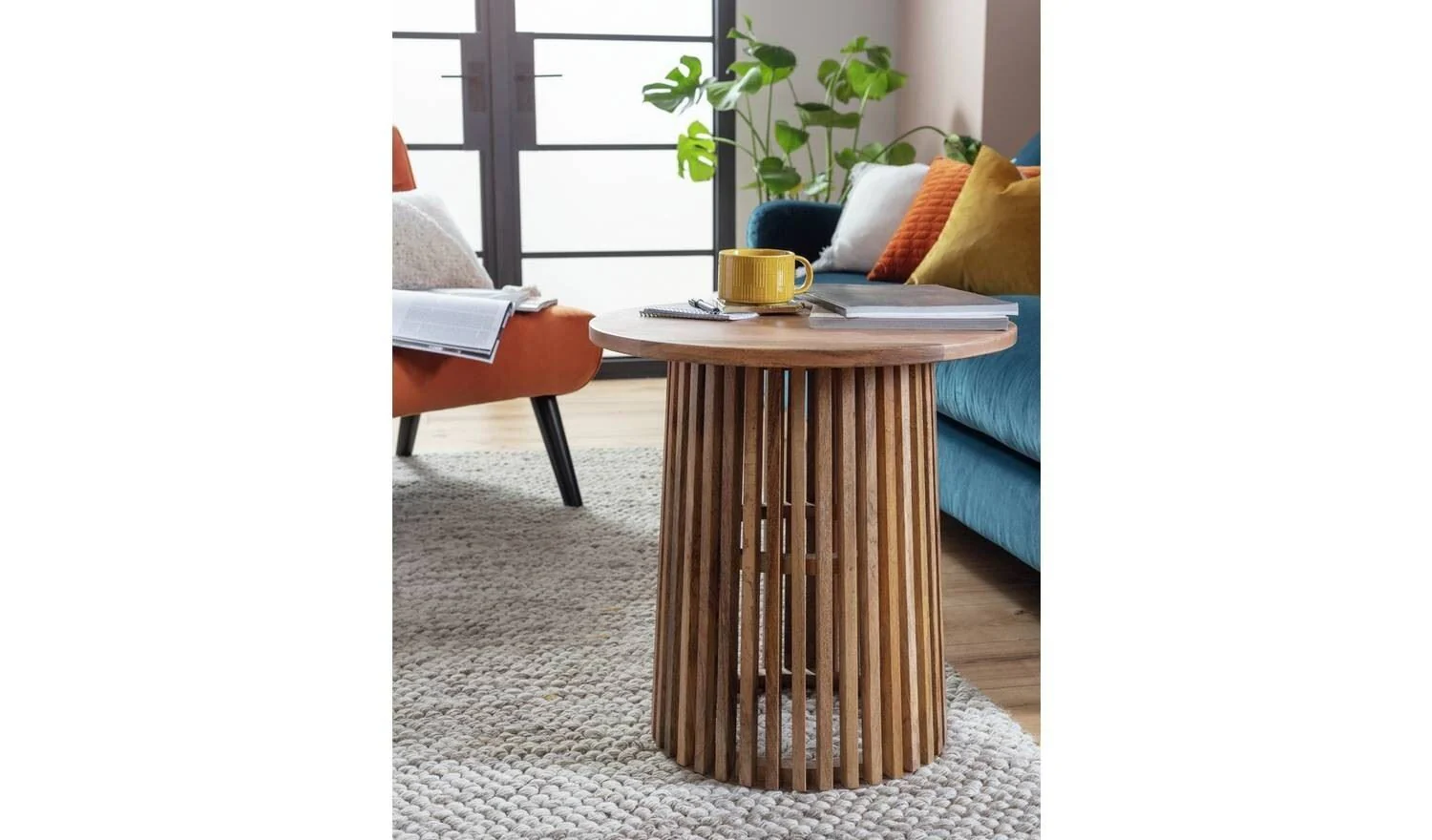 Jericho Side Table Natural Modern Living Room Furniture Compact - Image 2