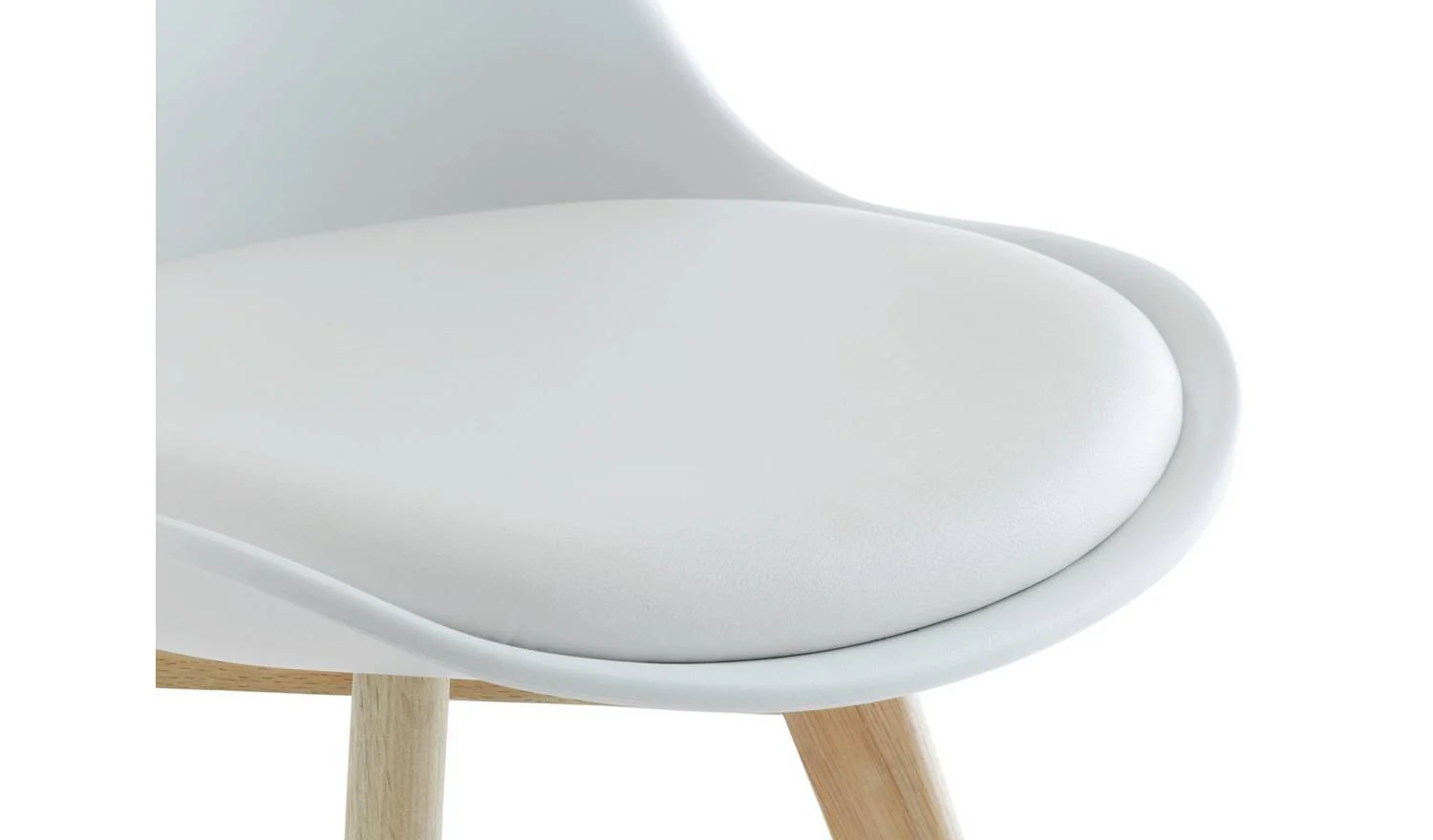 Jerry Pair of Dining Chair White Kitchen Breakfast Set Modern Furniture - Image 4