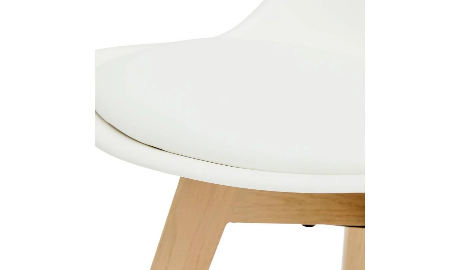 Jerry Pair of Dining Chair White Kitchen Breakfast Set Modern Furniture - Image 7
