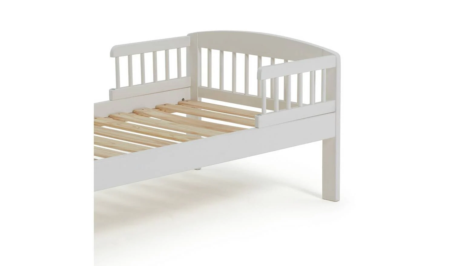 Jesse Toddler Bed Frame White Solid Wood Construction Durable - Image 5