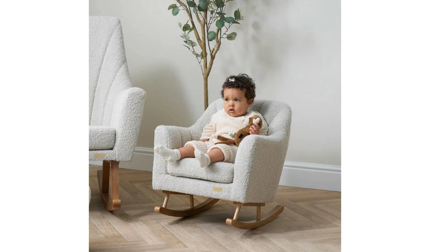 Jonah Mini Me Nursery Rocking Chair Beige Kids Childrens Bedroom Furniture - Image 7