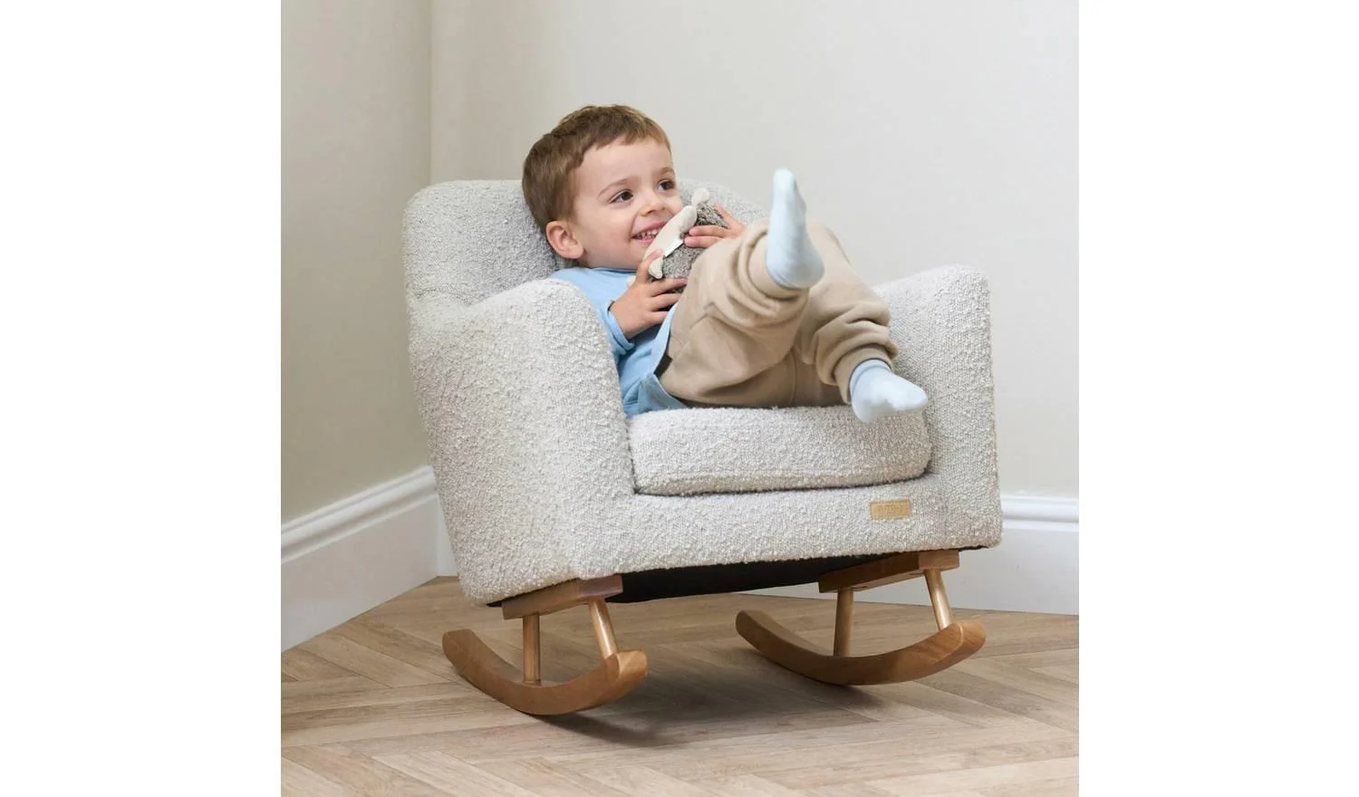 Jonah Mini Me Nursery Rocking Chair Beige Kids Childrens Bedroom Furniture - Image 8