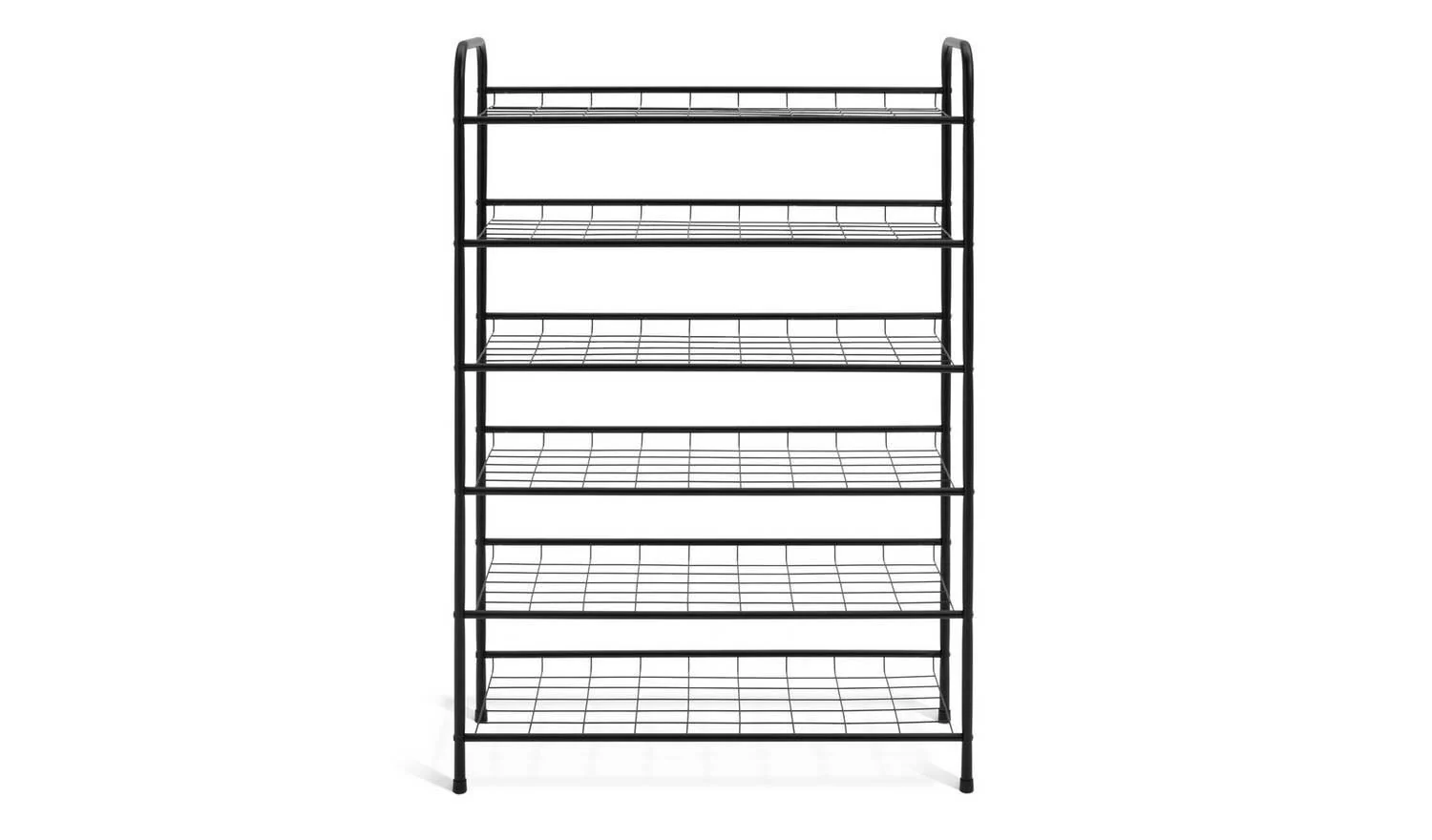 Jorn 6 Shelf Shoe Storage Rack Black Hallway Entryway Furniture Organiser - Image 3