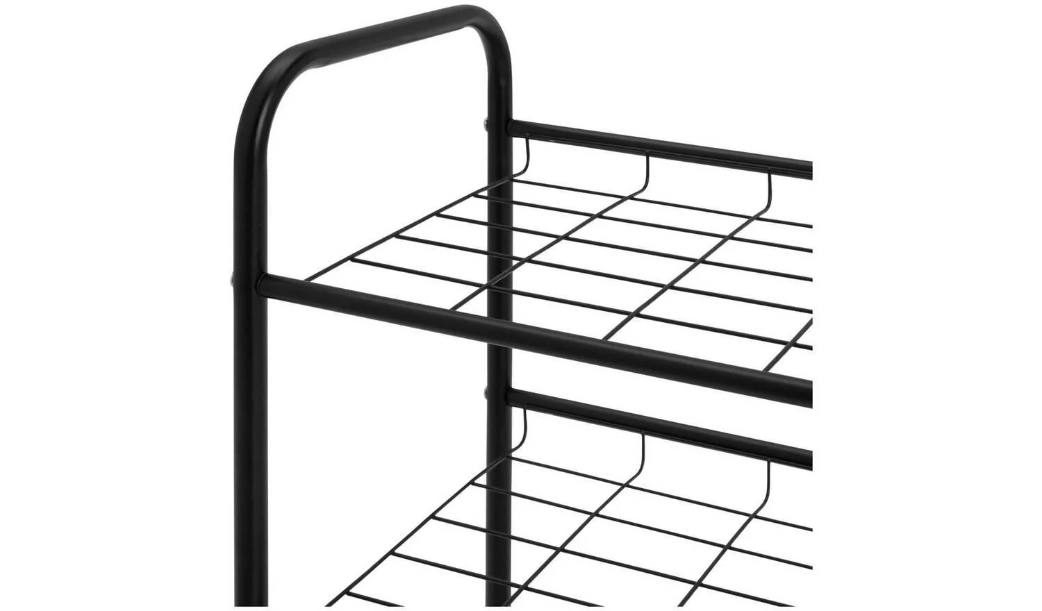 Jorn 6 Shelf Shoe Storage Rack Black Hallway Entryway Furniture Organiser - Image 5
