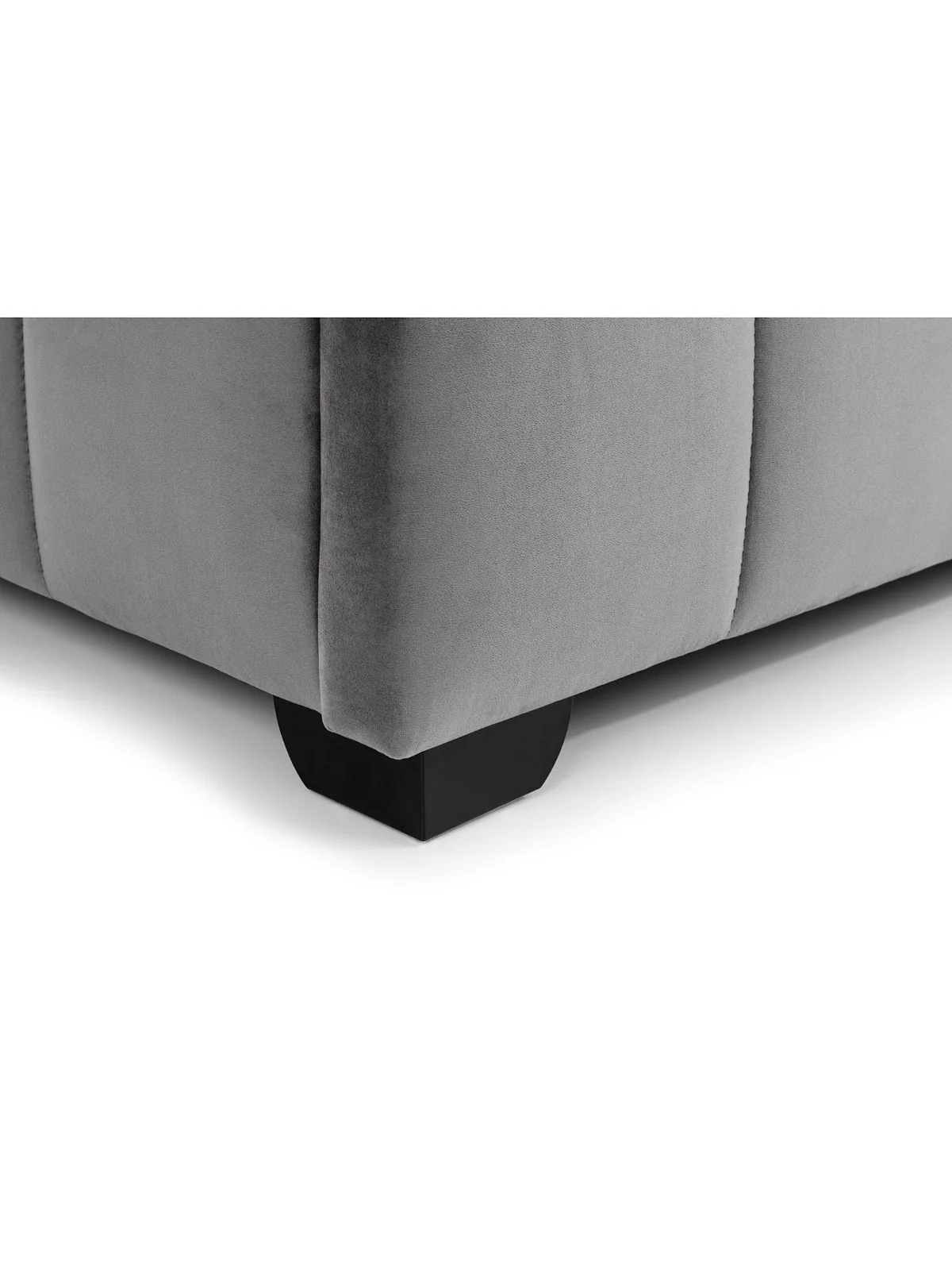 Julian Bowen Gatsby Ottoman Double Bed Grey | Velvet Wing Headboard Sprung Slats - Image 6