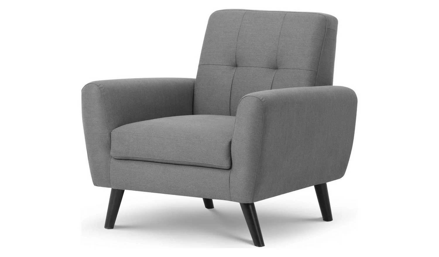 Julian Bowen Monza Fabric Armchair Grey Comfortable Lounge Chair - Image 3