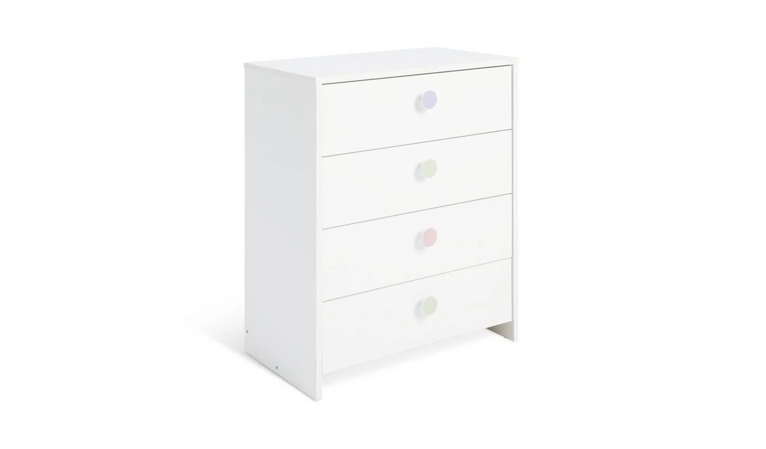 Juno 4 Drawer Chest White Storage Organiser Bedroom Furniture UK - Image 2