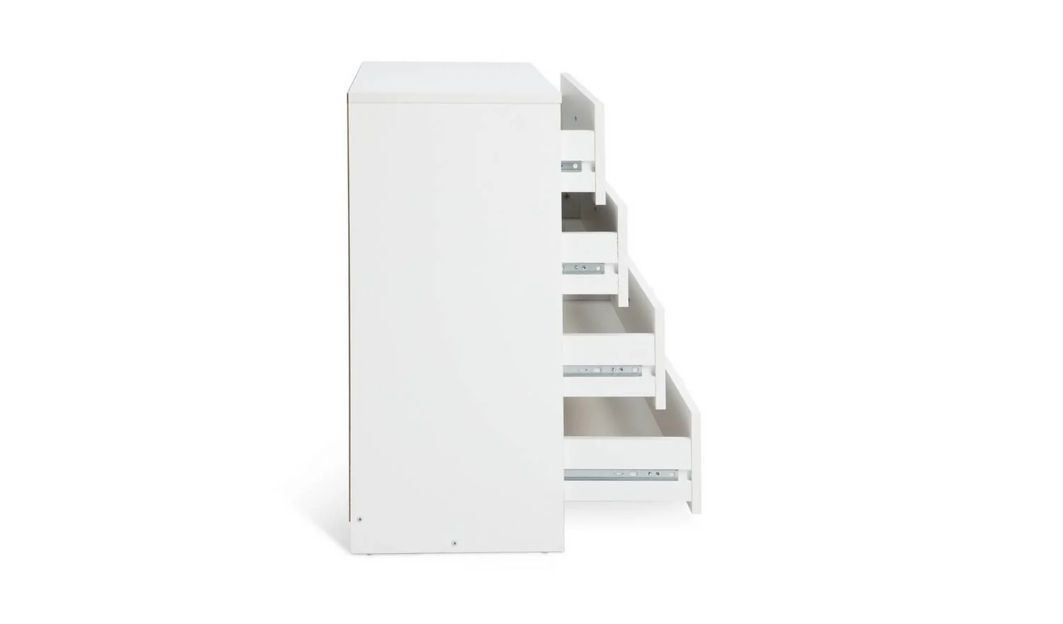 Juno 4 Drawer Chest White Storage Organiser Bedroom Furniture UK - Image 6