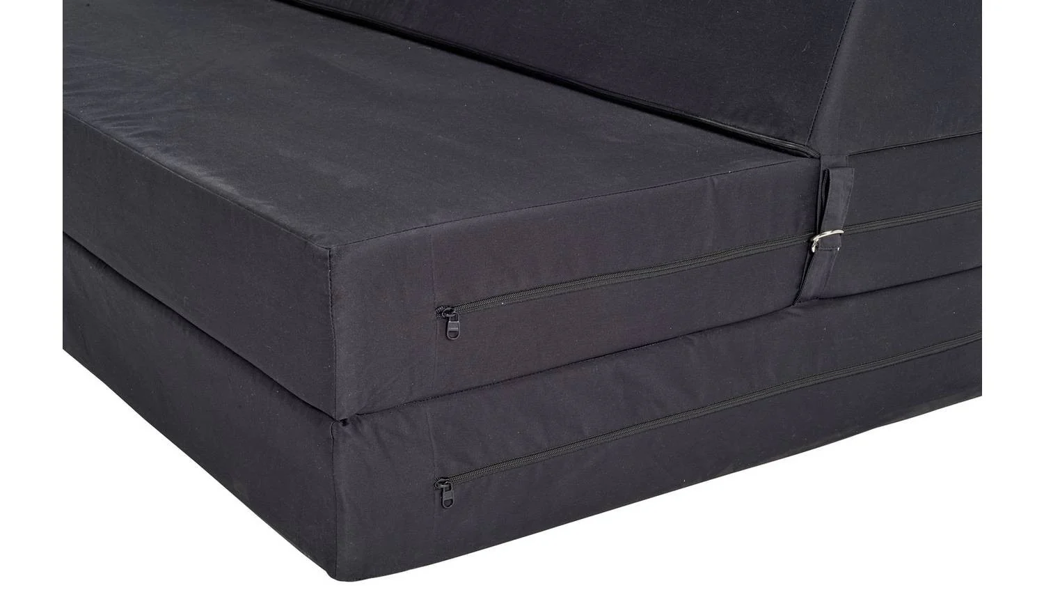Kaikoo Double Fabric Chairbed Jet Black Convertible Sofa Guest Bed - Image 3
