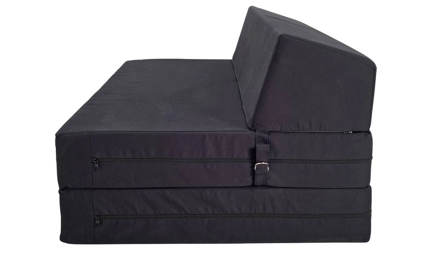 Kaikoo Double Fabric Chairbed Jet Black Convertible Sofa Guest Bed - Image 4