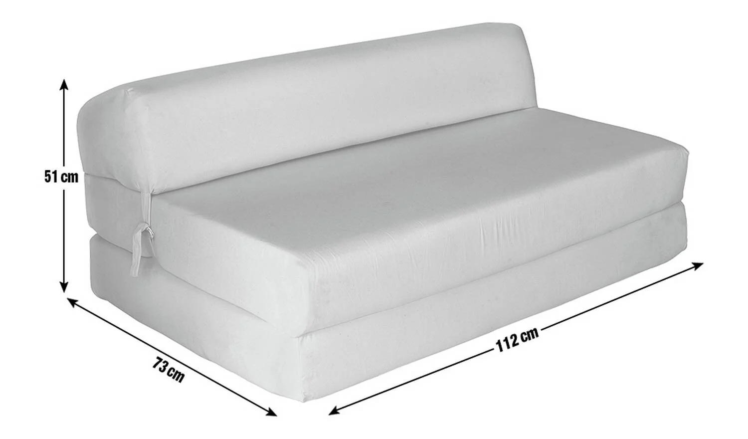 Kaikoo Small Double Fabric Chair Bed - Flint Grey - Image 4
