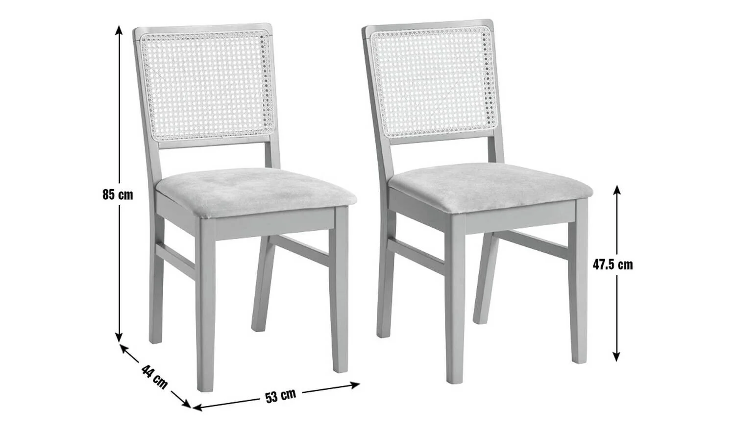 Kalle Pair of Wood Dining Chairs Black Stylish and Comfortable Seating - Image 2