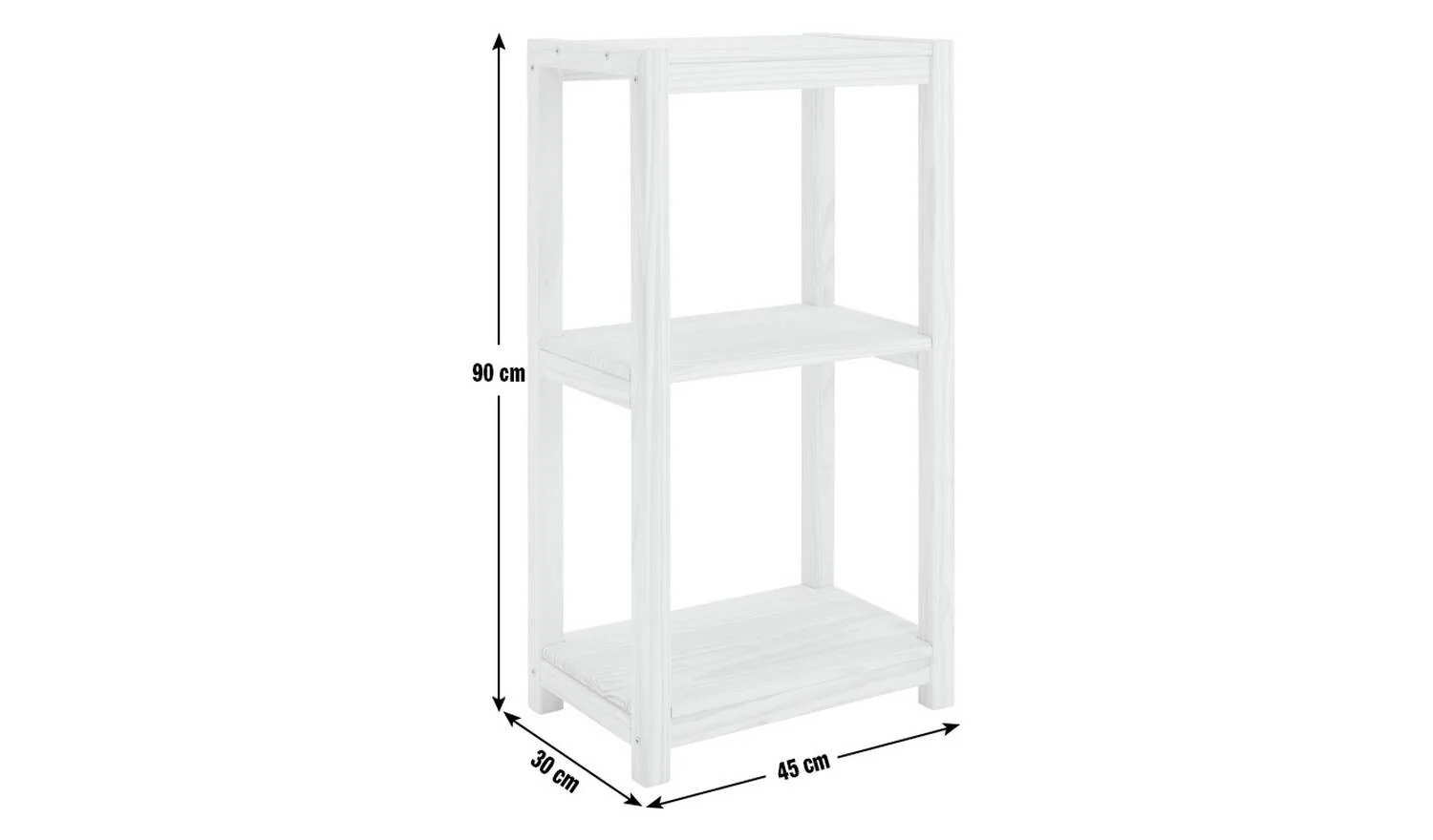 Karee 3 Shelf Shelving Unit - Pine - Image 8